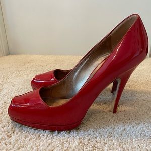 Roberto Cavalli Red Platform Heels, size 7.5/38